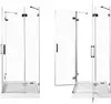 Aquanet NWD124 NWD1242 BETA 1000x1000x2000 шторка Cube распашные двери стекло прозрачное хром Набор (186409)