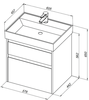 Aquanet 287894 Компл.2 - Тумба Nova Lite 60 2 ящ. цв. дуб черный (287894)