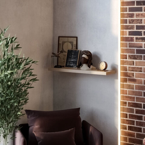 Настенная полка Фора 1.90, 90*25*3,7 см, дуб беленый