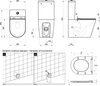 Ravak X01872 Унитаз компакт (станина+бачок+сиденье) WC combi Elegant RimOff белый