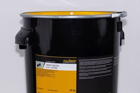 KLUBER GRAFLOSCON A-G 1 ULTRA - графитосодержащая смазка для открытых зубчатых передач - 25 кг