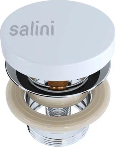 Salini 16222WM Клапан донный D504 S-Sense для раковины матовая белый