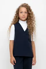 жилет  для девочки  К 302490/1/индиго