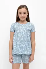 фуфайка  для девочки  КР 302421/пыльно-синий,блики на воде к469