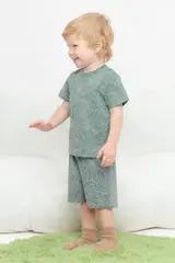 шорты  для мальчика  КР 400666/зеленый мох,тропики к460