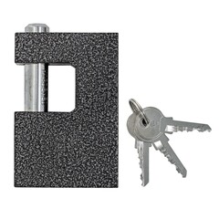 70-0-017 Замок навесной, чугун 3 ключа, 71x18x48, дужка 11,8мм (РемоКолор)