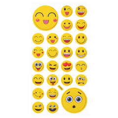 Наклейки стикеры Basir, серия "Смайлы", размер 24*9.5 см, 26 стикеров