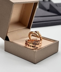 Кольцо ЗМЕЯ-SERPENTI lux качество VGOLD розовое золото