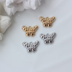 Подвеска Бабочка фактурная, 18*12 мм, позолота П825