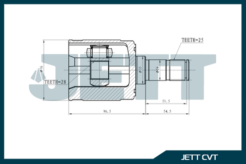 ШРУС внутренний JETT V40-3020