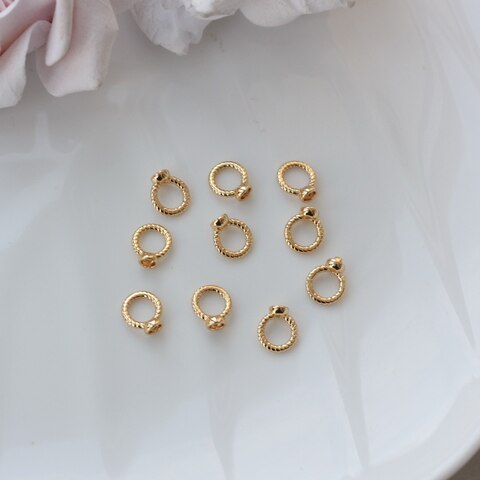 Протектор-кольцо 7 мм, позолота, набор 10 шт, КТ032