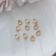 Протектор-кольцо 7 мм, позолота, набор 10 шт, КТ032