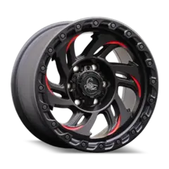 Диск колёсный литой AGILITY FORCE А723 R18 8.5 ET0 Matte Black / Red Milled Spokes