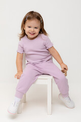 брюки  для девочки  КР 400687/ледяная орхидея к537