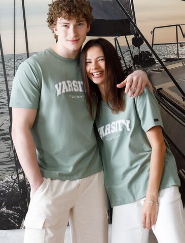 Футболка из премиального хлопка с авторским принтом  U49.026 (95340)