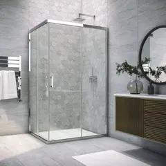 Vegas Glass ZA-F TUR NOVO 120*80 08 01 Душевой уголок профиль глянцевый хром, стекло прозрачное фото