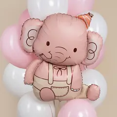 Фигура гелиевая Слоник в колпачке Розовый