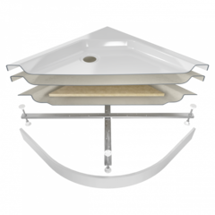 Поддон душевой 90х90 низкий акриловый