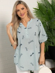 Блуза Онисия (зеленая/стрекозы) Б15949-4М LT Collection