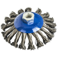 Кордщетка для МШУ радиальная с наклоном витая ПРАКТИКА 125 мм М14  (032-508)