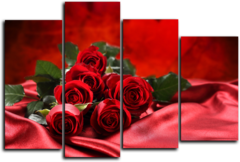 Модульная картина "Кровавые розы"