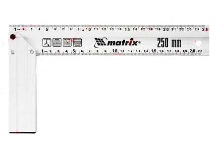 Угольник 250 мм алюминиевый литой 