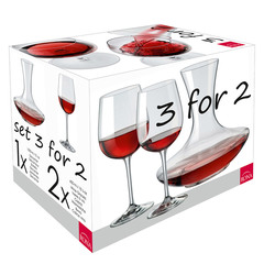 Набор для вина Rona WineSet, 3 предмета (декантер и 2 бокала), фото 3