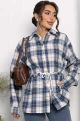 Рубашка хлопковая Джанет (сине-белая) Б14272-4М LT Collection