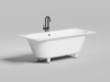 Salini 103413GF  ORNELLA AXIS 170x75 Встраиваемая ванна с овальной чашей, регулируемые ножки, RAL полностью