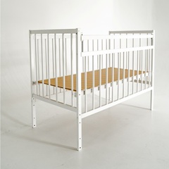 Кроватка детская Промтекс Мини ПЛК белый колесо