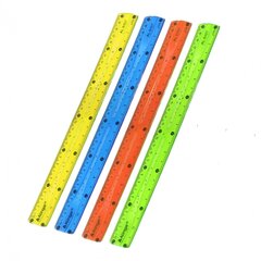 
          Линейка Alingar, 30 см, пластиковая, гибкая, 2 шкалы см, цвета ассорти пакет ПВХ