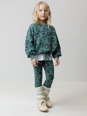 брюки  для девочки  КР 4074/темно-зеленый 5410 Н094 к666