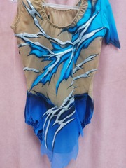 Купальник для художественной гимнастики без страз рост 134-140 см НОВЫЙ