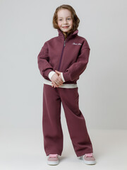 брюки  для девочки  КР 400875/бордовый 1411 к651