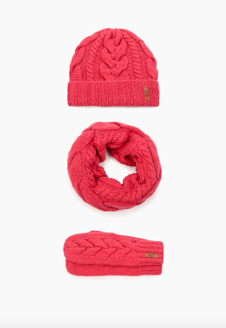 Комплект: шапка, снуд и варежки