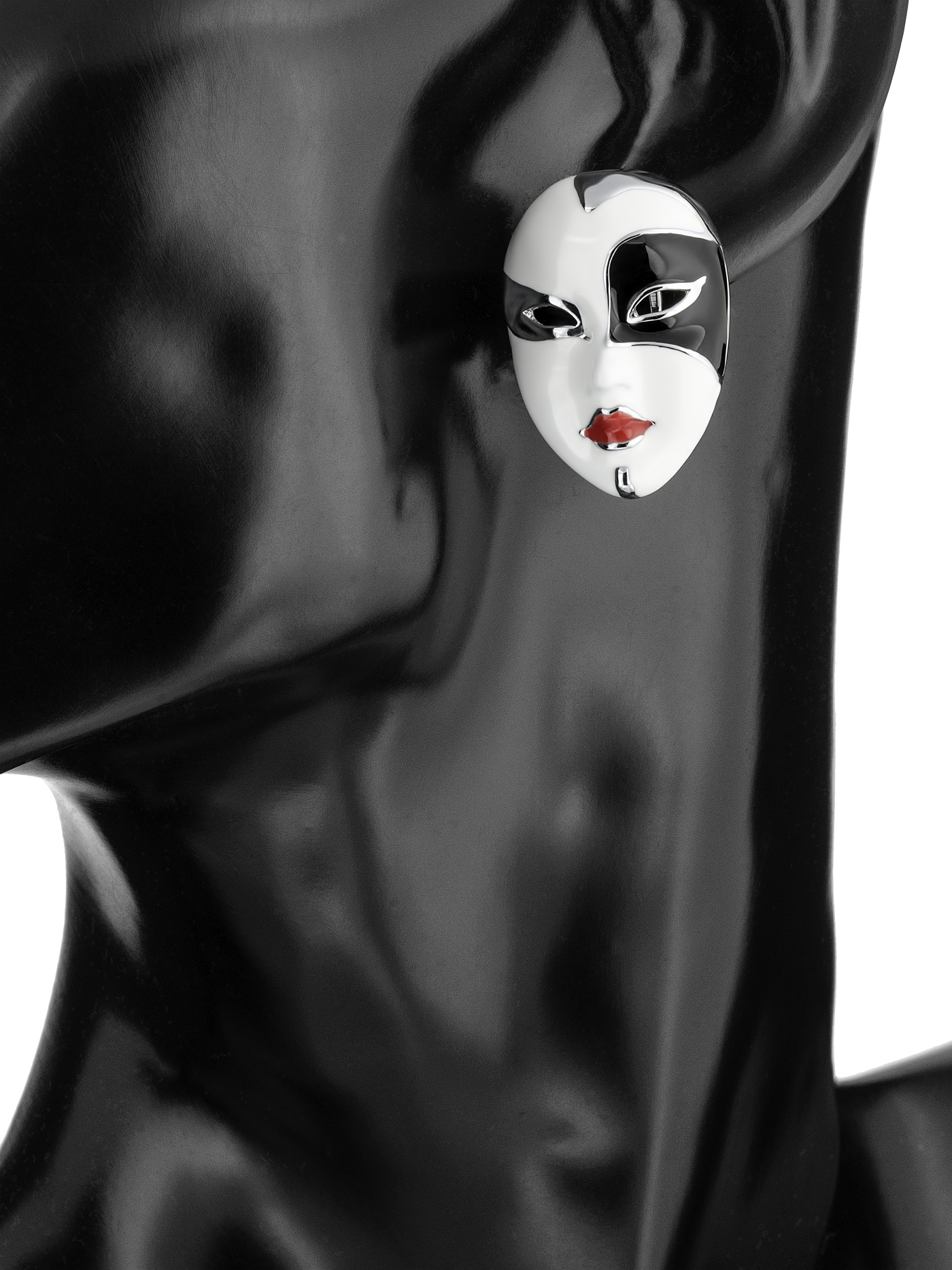 Крупные дизайнерские серьги Маски