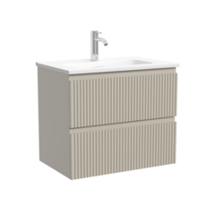 Sancos SNR60/39CE Тумба подвесная SANCOS Snob R 590х390х500, c двумя ящиками оснащенными доводчиками, Beige Soft , арт.SNR60/39CE фото