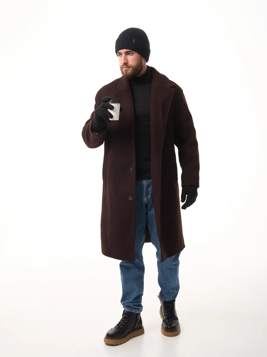 Шапка зимняя на флисе вязаная осень