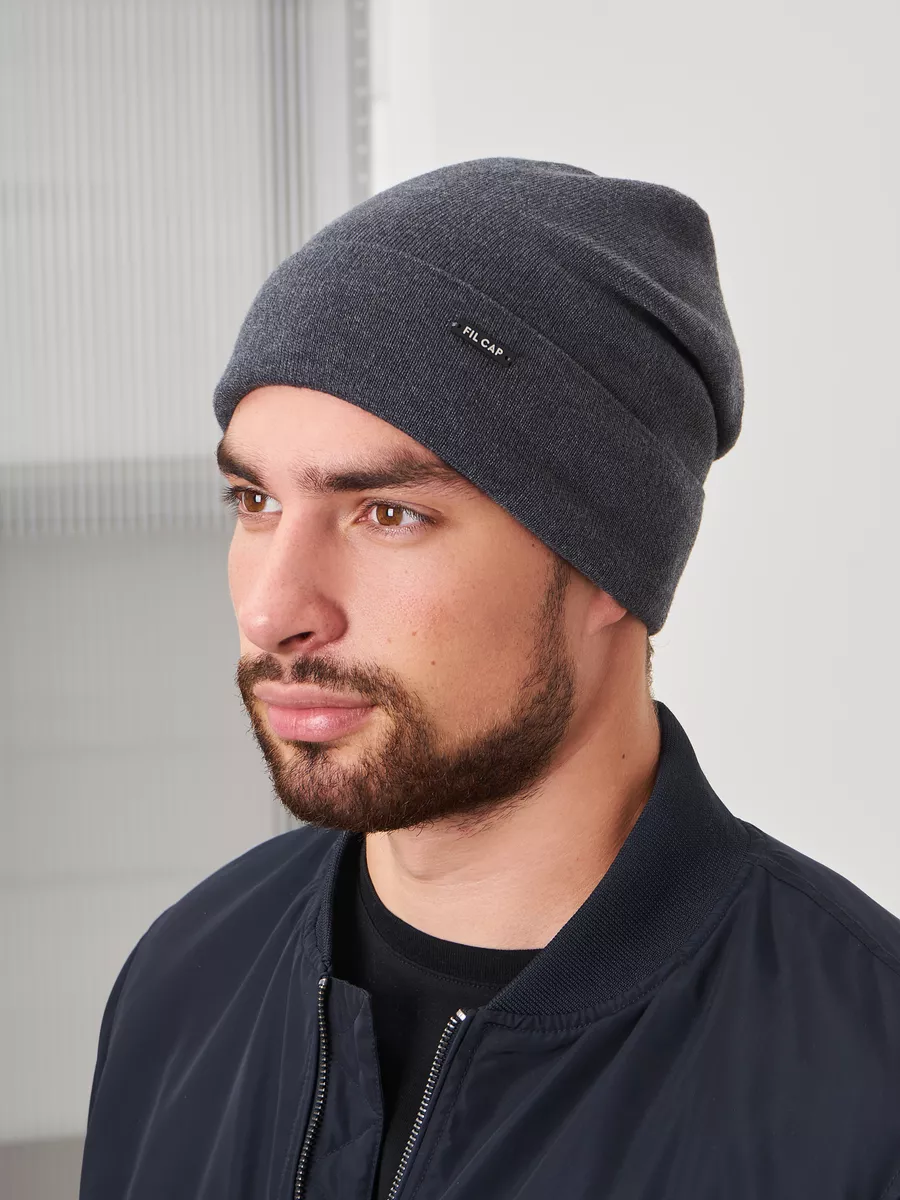 Шапка бини зимняя весенняя с флисом