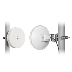 MikroTik Wireless Wire nRAY (Pair of preconfigured nRAYG-60ad devices for 60Ghz link (60GHz antenna, 802.11ad wireless, two core 1.2GHz CPU, 256MB RAM, 1x Gigabit LAN, RouterOS L3, POE, PSU) for 1Gbps