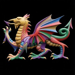 Силиконовый молд № 2415 дракон левый