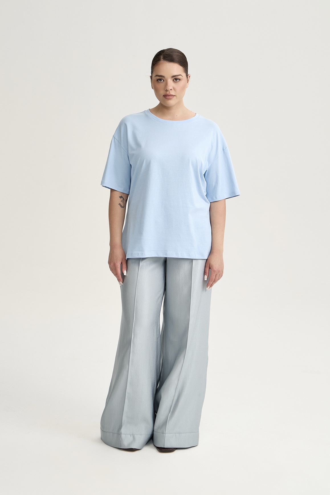 Футболка с круглым вырезом, голубой