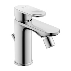 Duravit B.3 Смеситель для биде с донным клапаном, на 1 отв., излив 128мм, цвет: хром B32400001010 фото