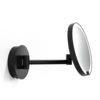 Decor Walther 0122360 Decor Walther Round Just Look WR Косметическое зеркало 21.5см, подвесное, увел. 5x, подсветка LED, от аккумулятора,цвет: черный мат (Снято с пр-ва)