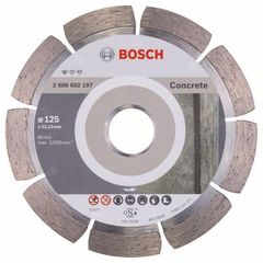 Алмазный отрезной круг по бетону Bosch Standard for Concrete 125x22.23x1.6x10 мм 2608602197