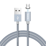 Кабель USB - Micro-USB 2.4А магнитный HOCO U40A 1м (100 см) (Серебро)