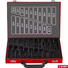 ЗУБР 170 шт, (1-10 мм), сталь Р4М2, класс В, мет.бокс, по металлу (29605-H170)