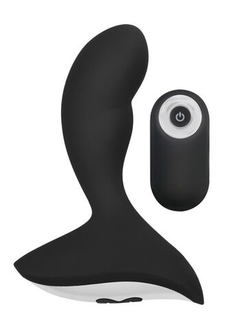 Черный массажер простаты с пультом N 79 Rechargeable P-Spot Stimulator - Shots Media BV Sono SON079BLK