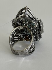 Флюорит (кольцо из серебра)