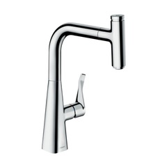 Смеситель для кухни с выдвижным изливом и лейкой Hansgrohe M71 73802800 фото